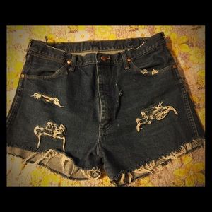 Vintage wrangler cutoffs.